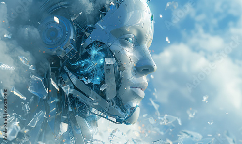A humanoid robot head