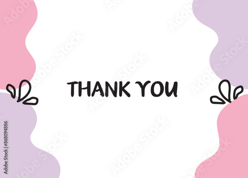 vector illustration thank You card design