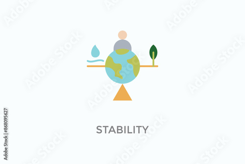 Stability Vector Icon Or Logo Illustration