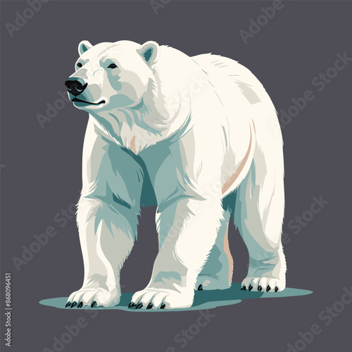 Majestic Polar Bear Illustration