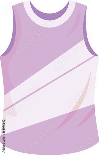 Purple sleeveless top with white stripe, perfect for women engaging in fitness activities