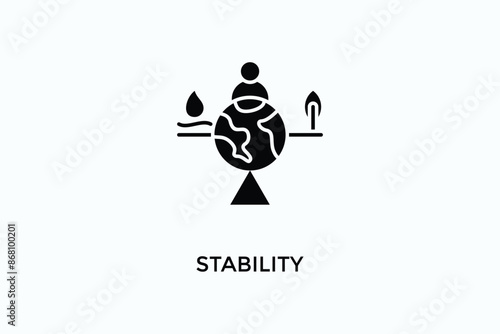 Stability Vector Icon Or Logo Illustration