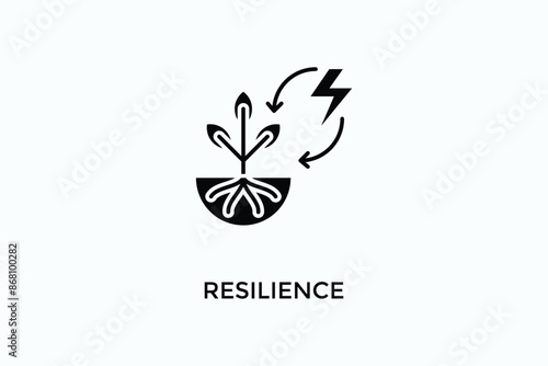 Resilience Vector Icon Or Logo Illustration