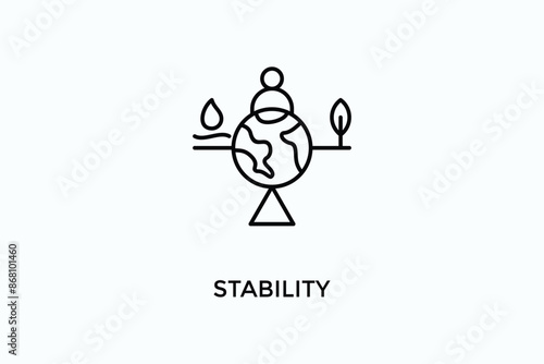 Stability Vector Icon Or Logo Illustration