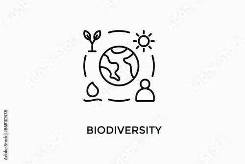 Biodiversity Vector Icon Or Logo Illustration
