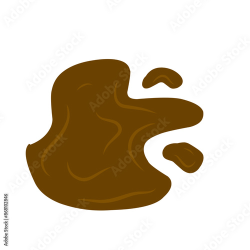 mud puddle vector illustration
