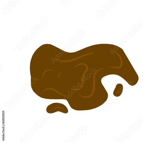 mud puddle vector illustration