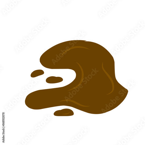 mud puddle vector illustration