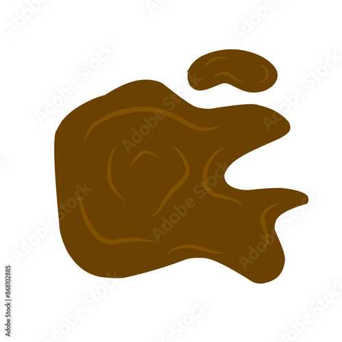 mud puddle vector illustration