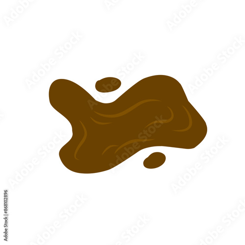 mud puddle vector illustration