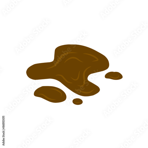 mud puddle vector illustration