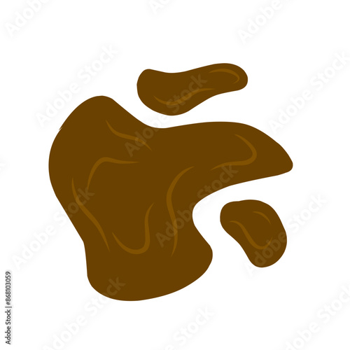 mud puddle vector illustration