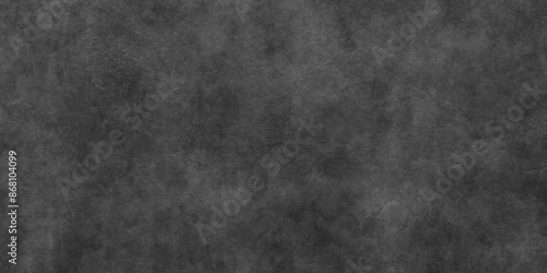 Old wall stone for dark black distressed grunge rough concrete wall background wallpaper. Abstract black stone wall texture grunge rock surface. dark gray background backdrop. wide panoramic banner.