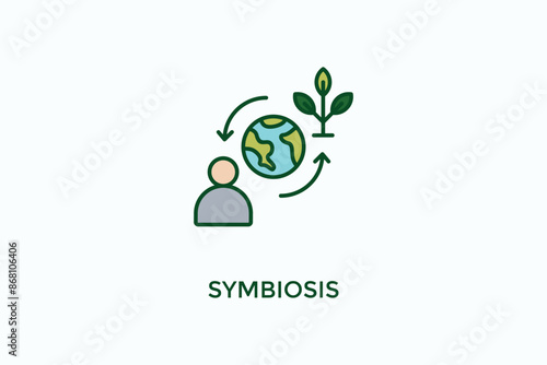 Symbiosis Vector Icon Or Logo Illustration