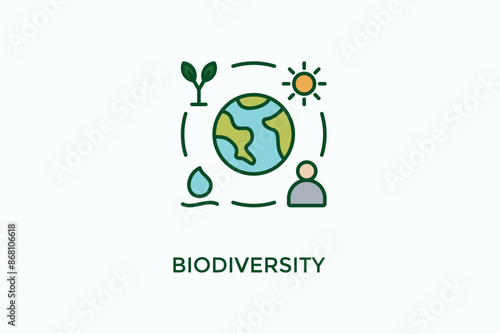 Biodiversity Vector Icon Or Logo Illustration