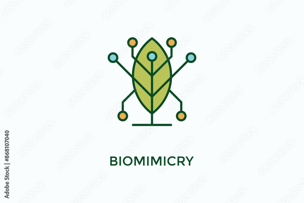 Biomimicry Vector Icon Or Logo Illustration Biomimicry Vector Icon Or Logo Illustration