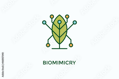 Biomimicry Vector Icon Or Logo Illustration