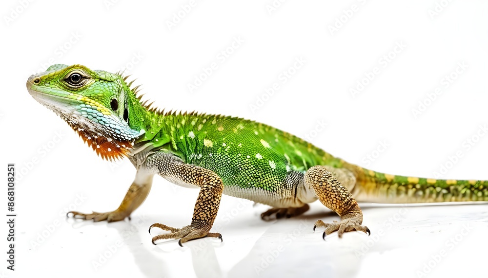 green lizard on a white background, A Stunning Image of a Lizard Isolated on a White Background, Highlighting Its Intricate Scales and Unique Features green lizard on a white background, A Stunning Image of a Lizard Isolated on a White Background, Highlighting Its Intricate Scales and Unique Features