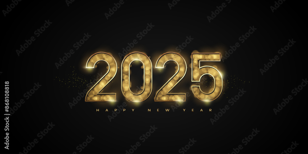 2025 typography design concept, Happy NewYear Greeting Card 3d Number Gold. Happy new year 2025 cover design, for banners, posters, backgrounds and greetings. 2025 typography design concept, Happy NewYear Greeting Card 3d Number Gold. Happy new year 2025 cover design, for banners, posters, backgrounds and greetings.