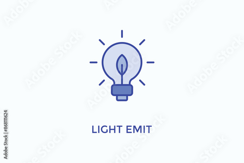 Light Emit Vector Icon Or Logo Illustration