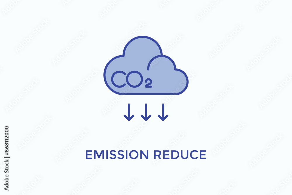 Emission Reduce Vector Icon Or Logo Illustration Emission Reduce Vector Icon Or Logo Illustration