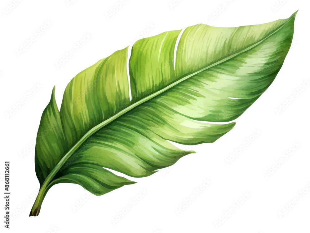 Detailed illustration of a green leaf with distinct veins, perfect for nature, botanical, and herbal themes. Detailed illustration of a green leaf with distinct veins, perfect for nature, botanical, and herbal themes.