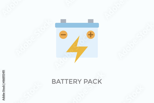 Battery Pack Vector Icon Or Logo Illustration