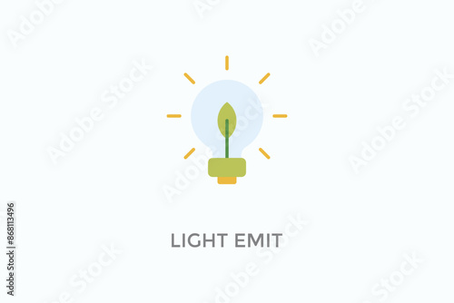 Light Emit Vector Icon Or Logo Illustration