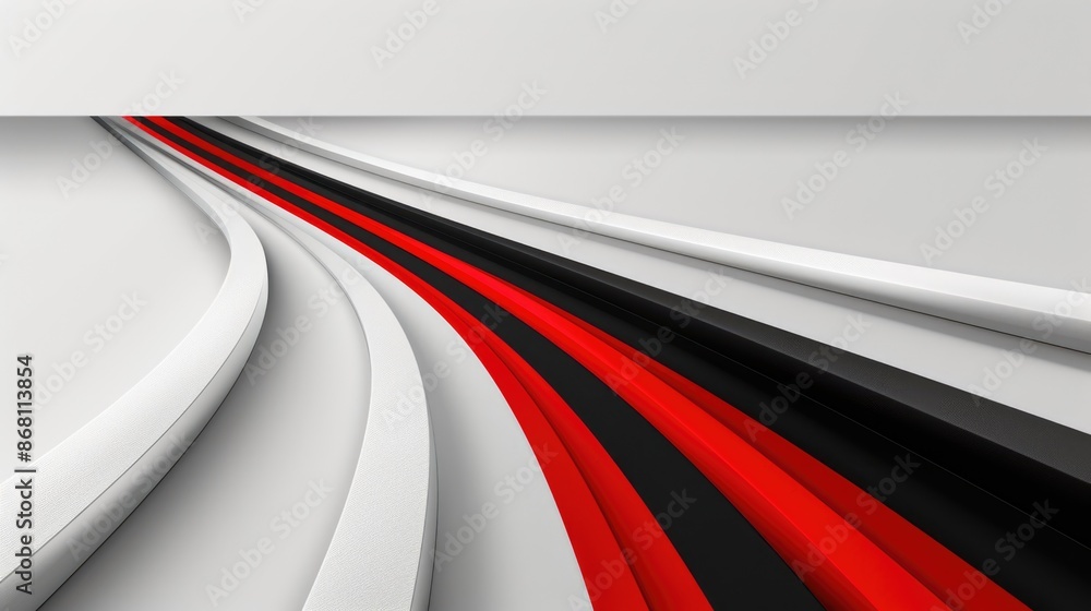 Abstract white background with free space for text, black, red, and white stripes creating a modern design. Abstract white background with free space for text, black, red, and white stripes creating a modern design.