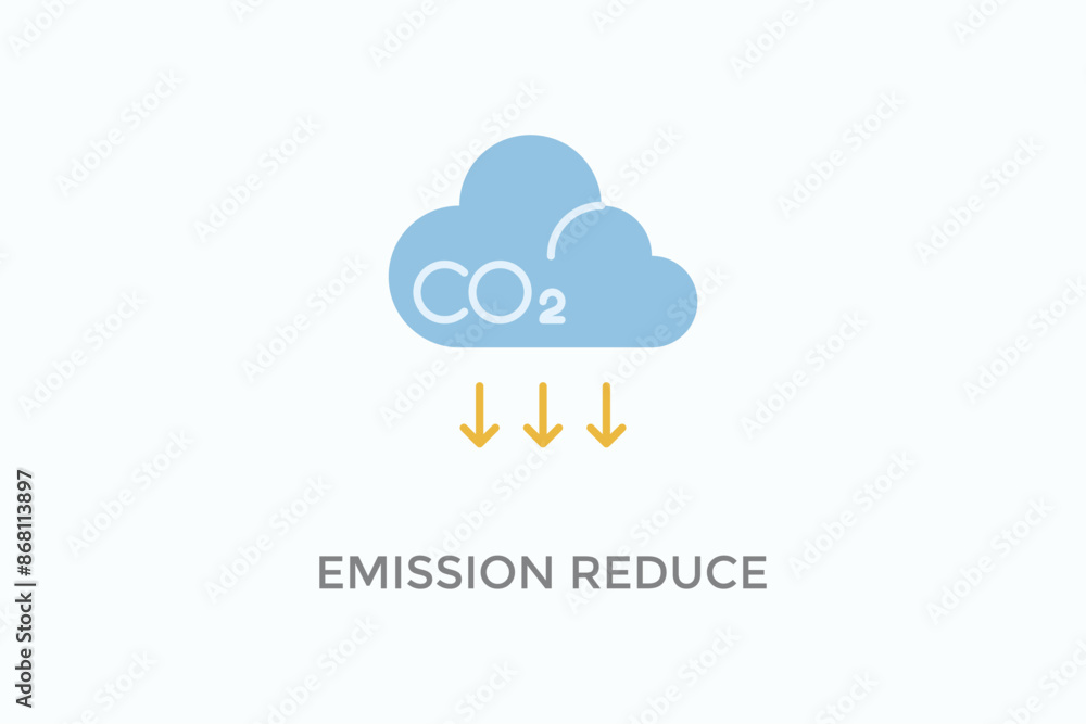 Emission Reduce Vector Icon Or Logo Illustration Emission Reduce Vector Icon Or Logo Illustration