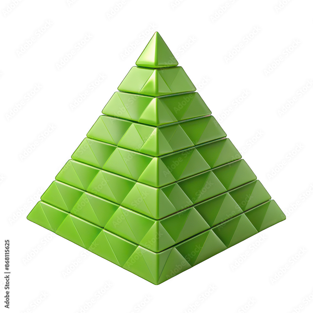 3d render of green pyramid isolated on transparent background 3d render of green pyramid isolated on transparent background