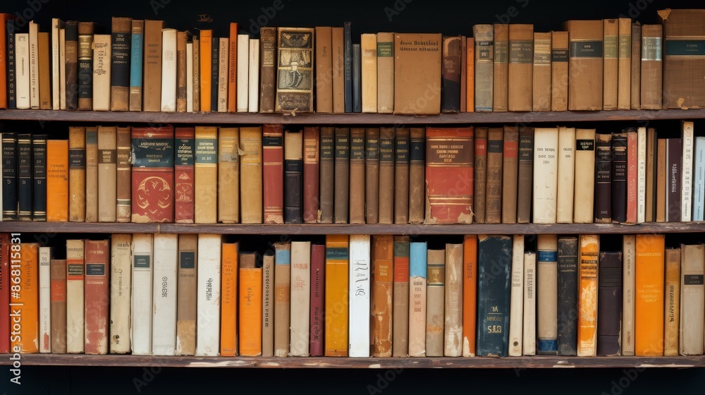A collage of diverse books in a modern library setting A collage of diverse books in a modern library setting