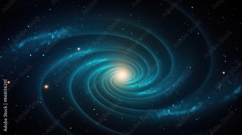 Captivating image of blue and orange gases intertwined in a cosmic dance among sparkling stars. Captivating image of blue and orange gases intertwined in a cosmic dance among sparkling stars.
