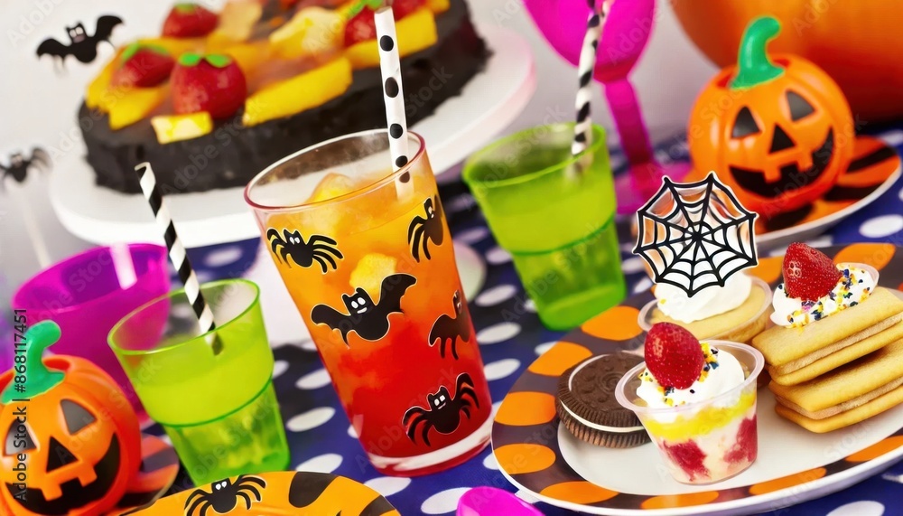 Fototapeta premium ハロウィンパーティーの可愛いデコレーション料理