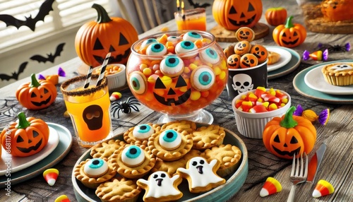 ハロウィンパーティーの可愛いデコレーション料理