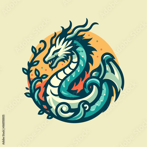 dragon illustration for print t-shirt design. vector illustration © ZulHaq