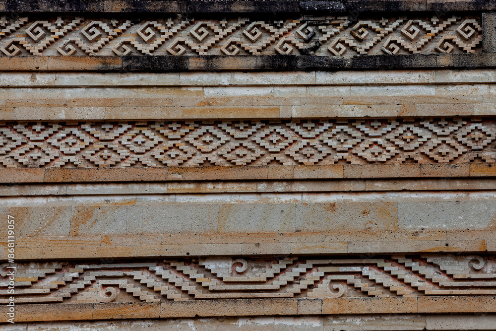 Obraz premium Mitla Archaeological Zone, San Pablo Villa de Mitla, Oaxaca, Mexico