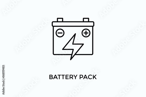 Battery Pack Vector Icon Or Logo Illustration