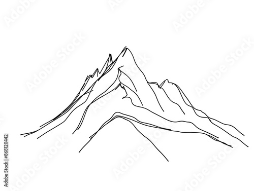 One-Line Mountain Peak: Financial Zenith in Simplicity
