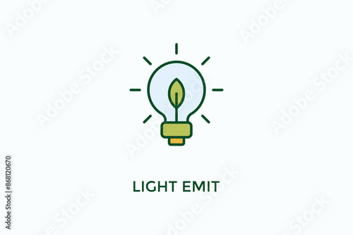 Light Emit Vector Icon Or Logo Illustration