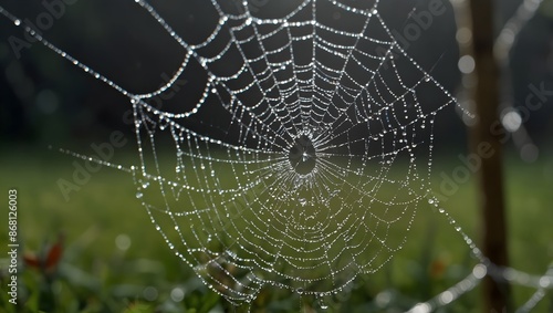 A poem inspired by the delicate beauty of a dew-covered spider's web seen through a dew-covered spider's web seen through a dew-covered spider's weB ai_generated