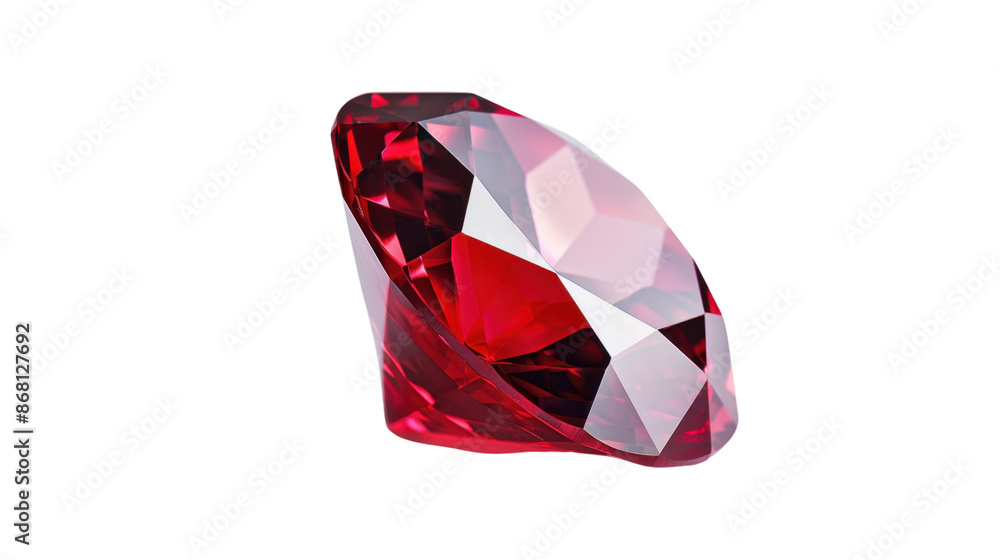 Red ruby isolated on transparent background Red ruby isolated on transparent background