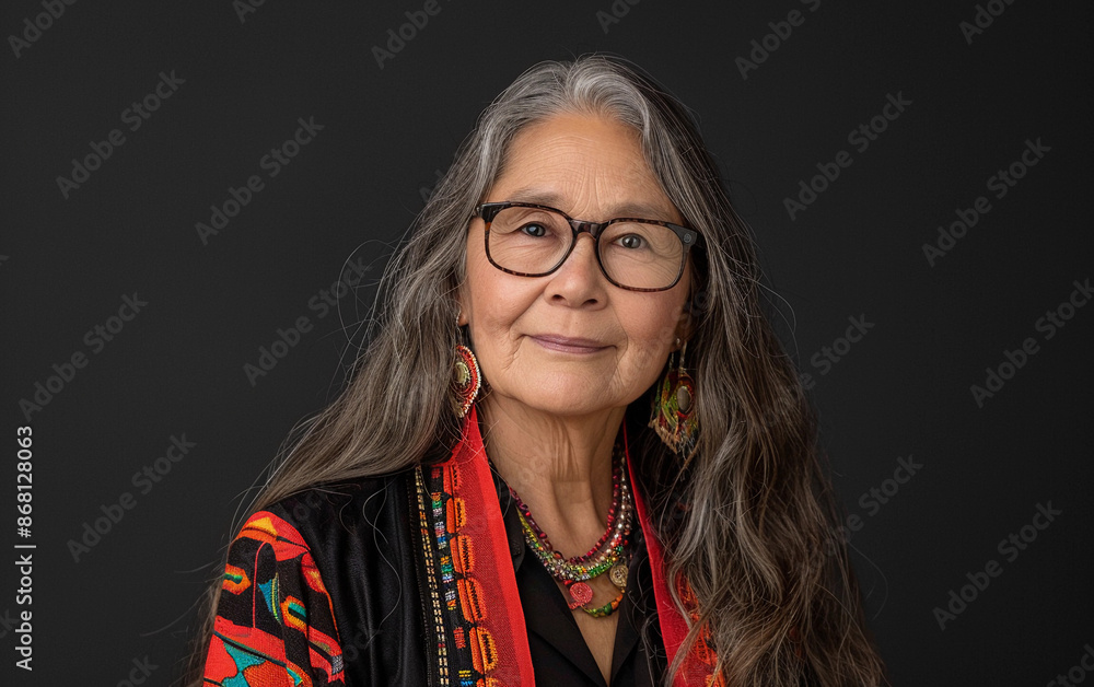 A portrait of a transgender female senior of Inuit descent A portrait of a transgender female senior of Inuit descent