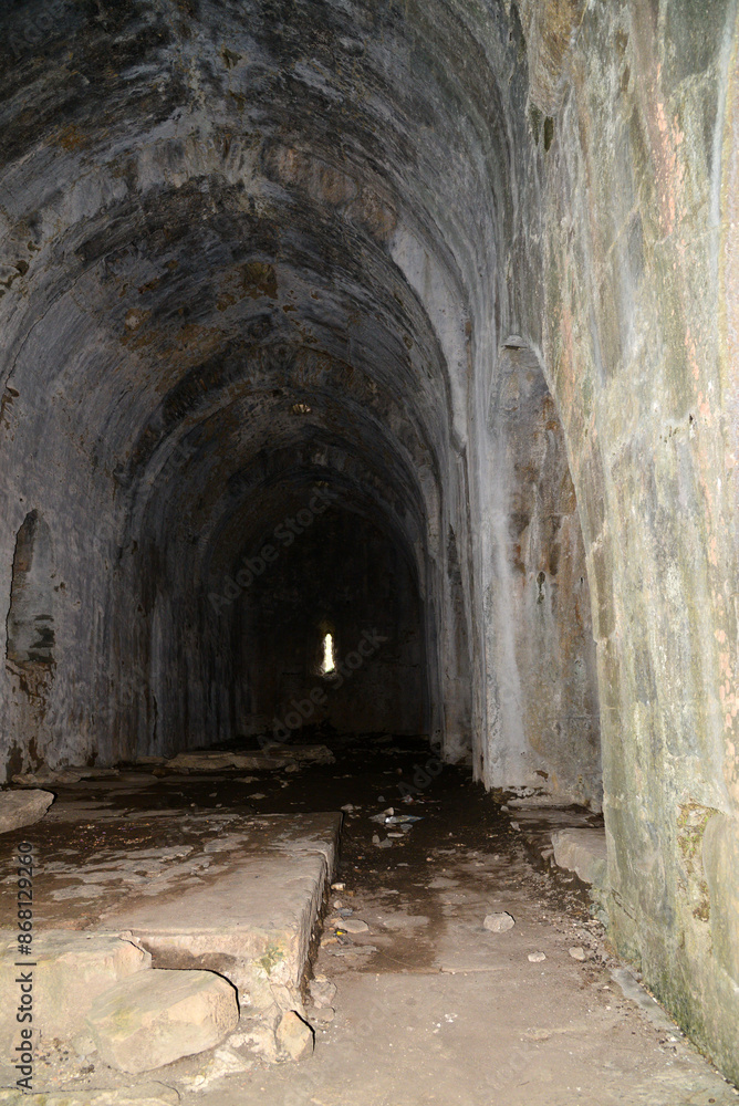 Fototapeta premium Kargı Han Caravanserai, located in Antalya, Turkey, was built during the Seljuk period.