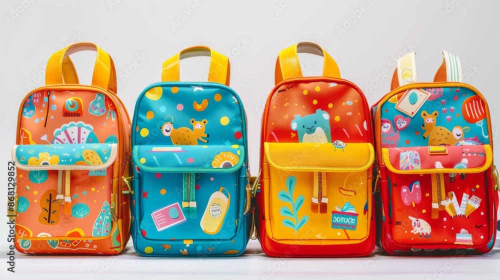 School backpack with books. Back to school. Illustration generated by ai School backpack with books. Back to school. Illustration generated by ai