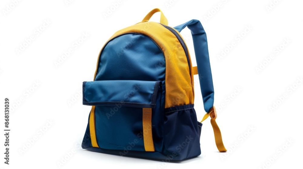 School backpack with books. Back to school. Illustration generated by ai School backpack with books. Back to school. Illustration generated by ai