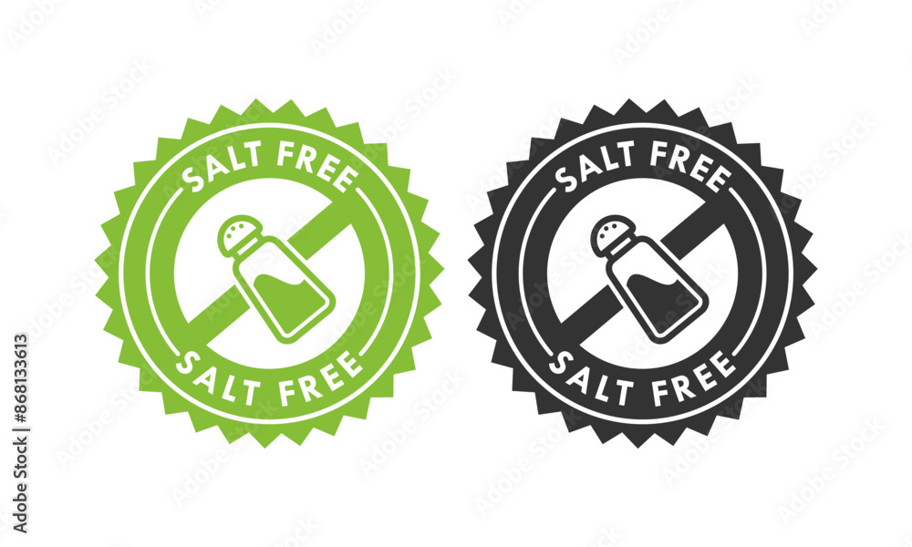 Salt free design logo template illustration Salt free design logo template illustration