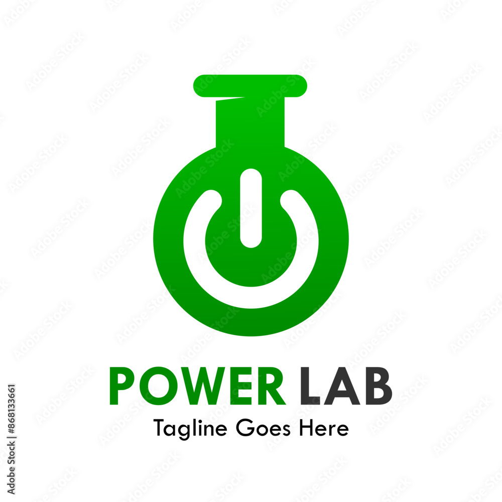 Power lab design logo template illustration Power lab design logo template illustration
