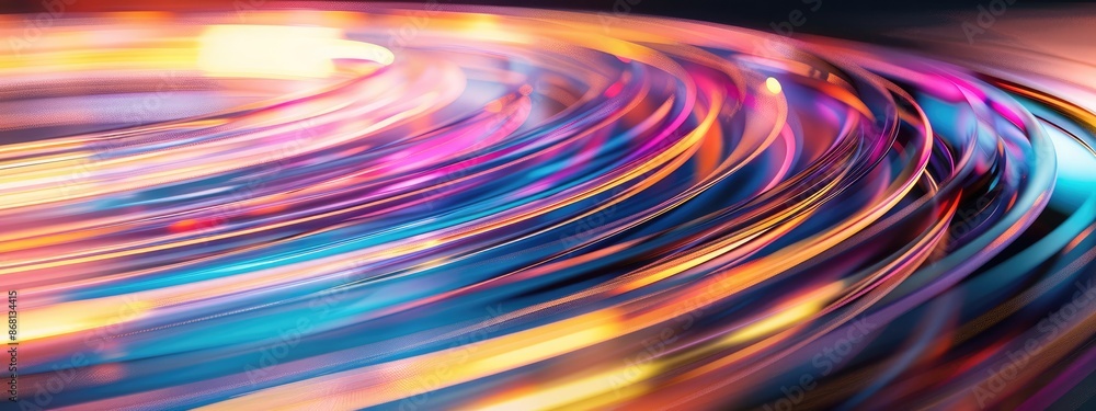 Abstract Circular Glowing Lines with Motion Blur Abstract Circular Glowing Lines with Motion Blur