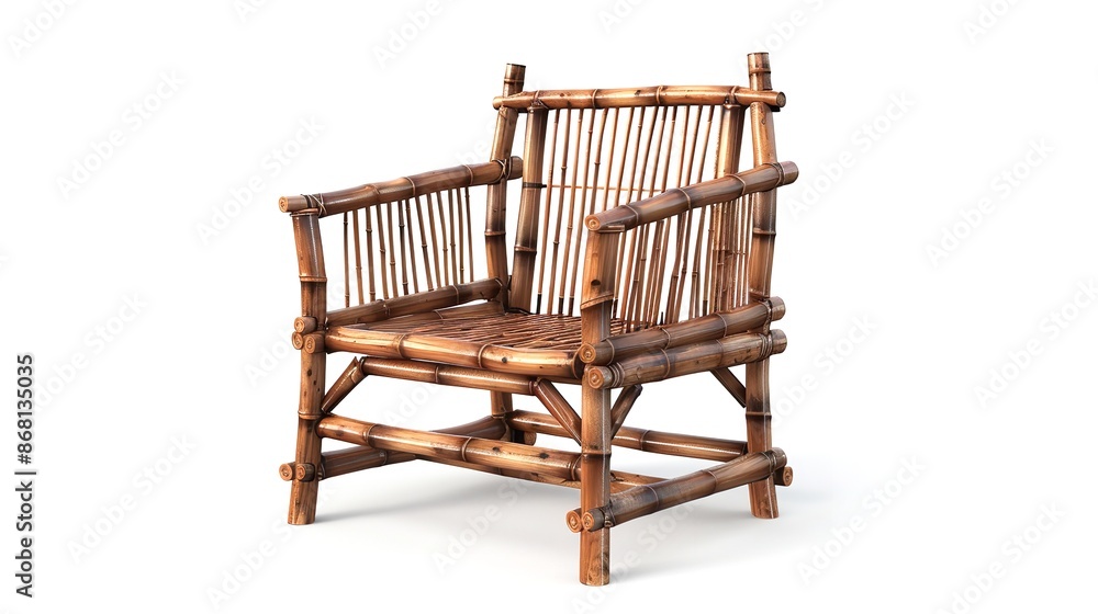 Bamboo Chair Isolated on Transparent or White Background
Bamboo Chair Isolated on Transparent or White Background